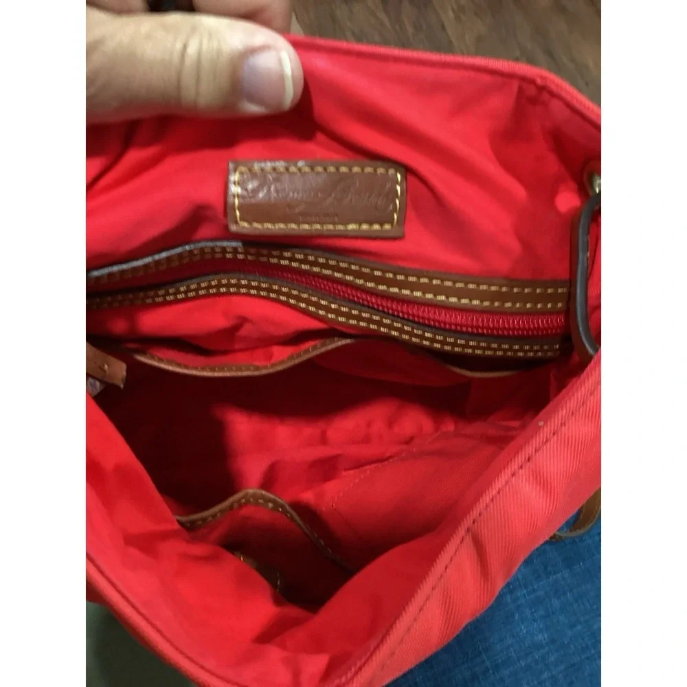Dooney & Bourke Red Nylon Flap Backpack